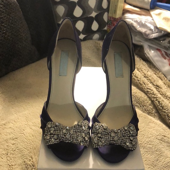 Betsey Johnson Dark Purple Heels, size 9.5 - Picture 1 of 12